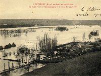Crue de 1910  Crue de 1910, vue vers Gaillon.